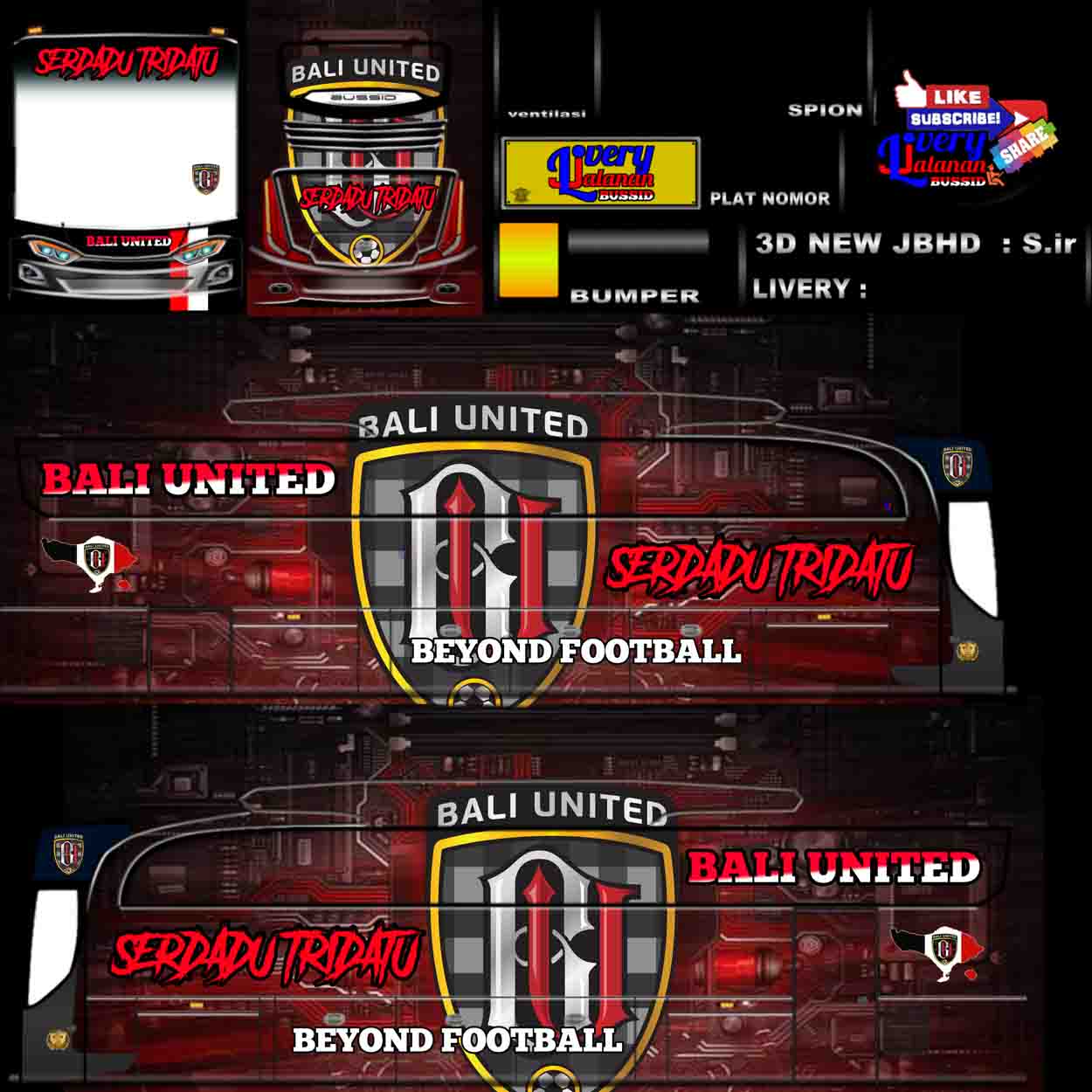 template bussid bali united