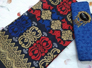 Kain Batik dan Embos 108 Pekalongan motif Prada Biru