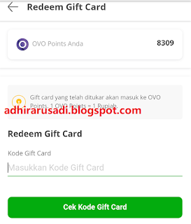 cara menggunakan gift card tokopedia