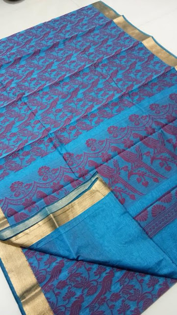 Mercerized silk cotton Saree