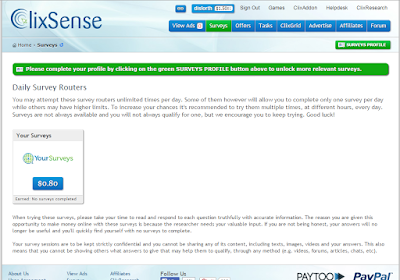 Encuestas en ClixSense