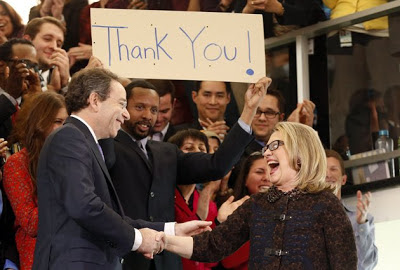 Hillary says goodbye to State Dept. staff