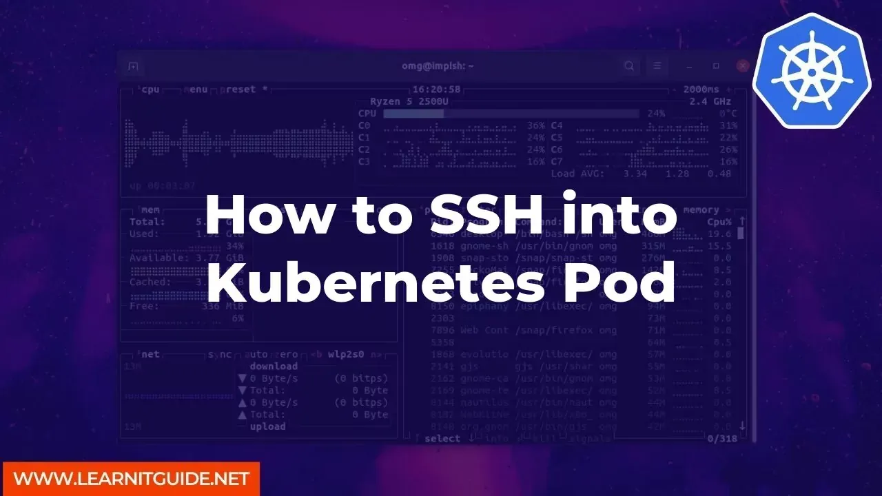 How to SSH into Kubernetes Pod