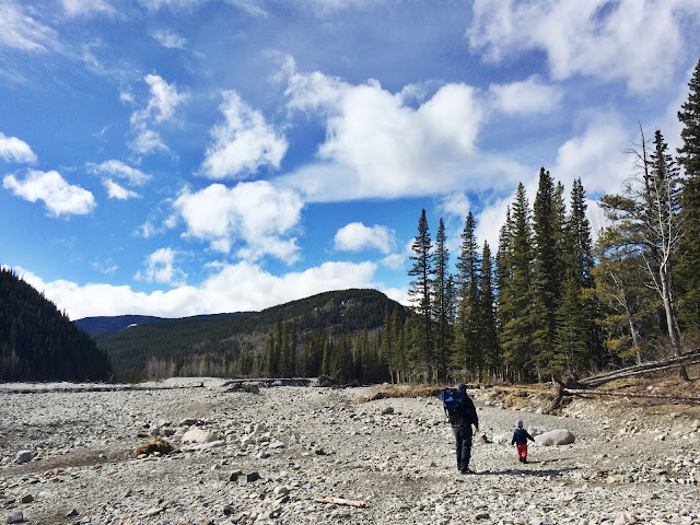 Hiking with your family at Elbow Falls, Bragg Creek