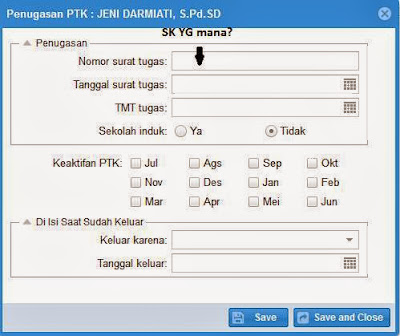 cara mengisi data guru / ptk di aplikasi dapodik 2013, tanggal/bulan keaktifan guru di dapodik