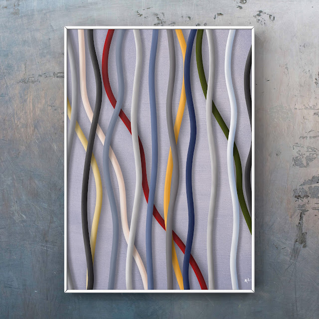 abstract, ethernet cable art, art print,