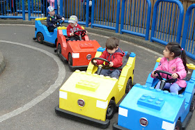 Child driving car at Legoland