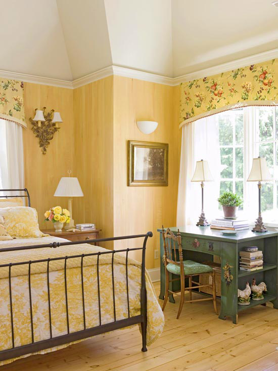 2014 Bedroom  Decorating Ideas  With Yellow  Color Modern  