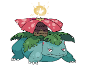 venusaur preparing a solarbeam! oh venusaur.I kinda thought he was creepy, .