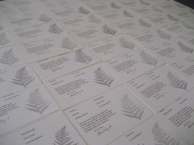 Emily made her wedding programs on simple white paper she found at a craft