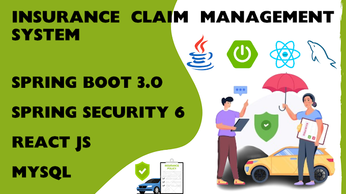 Insurance Management System Project using Spring Boot + React JS + MySQL | Claim Management System Project in Spring Boot