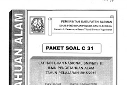 Soal TPM Kabupaten Sleman 2016 (3-4 Maret) IPA