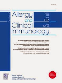 Review of Allergy and Clinical Immunology 2013-02 - June 2013 | ISSN 2282-5126 | TRUE PDF | Trimestrale | Professionisti | Medicina | Salute | Allergologia | Immunologia
La rivista della Società Italiana di Allergologia, Asma e Immunologia Clinica (SIAAIC) ha progressivamente assunto un ruolo di primo piano nello scenario dell’aggiornamento dedicato alla vasta realtà delle malattie allergologiche ed immunologiche, che negli ultimi anni si stanno rivelando ad alto impatto clinico e sociale.
Prima del 2012 si chiamava Giornale Italiano di Allergologia e Immunologia Clinica ed era edita sia in italiano che in inglese.