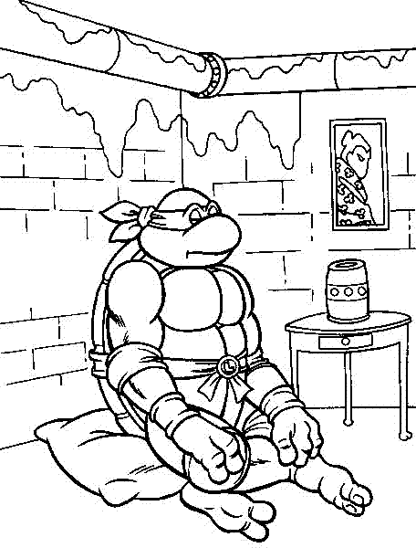 Ninja Turtles Coloring Pages title=
