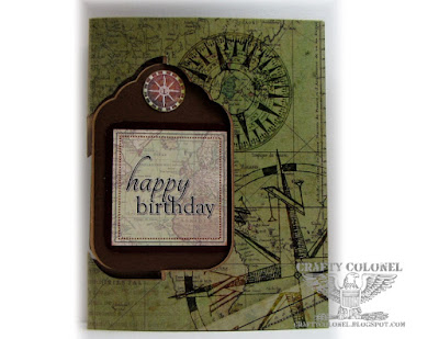 CraftyColonel Donna Nuce for Cards in Envy, Club Scrap Navigation, Karen Burniston Tags Pivot die