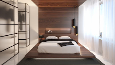 desain dinding kayu kamar tidur