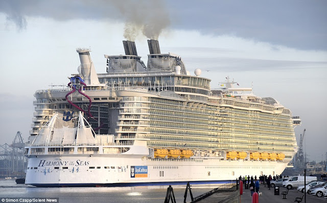 The largest cruise ship in the world is worth £800million and called the Harmony of the Seas