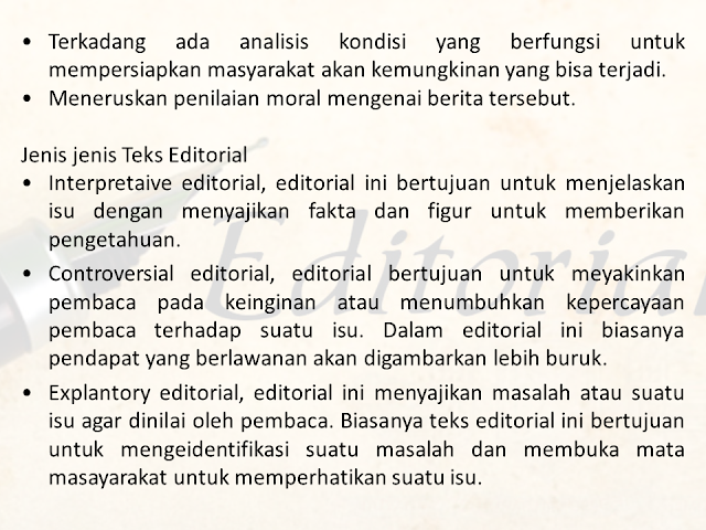 Jenis-jenis Teks Editorial