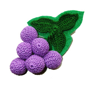 Cacho de uvas em crochet