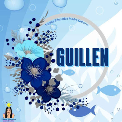 Pin Apellido Guillen para imprimir gratis GAFETE