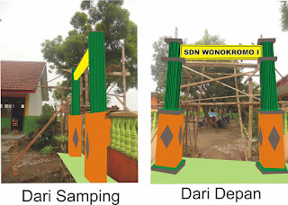 Model Desain Gapura Minimalis tampak depan