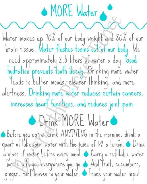 free printable about drinking more water for better health