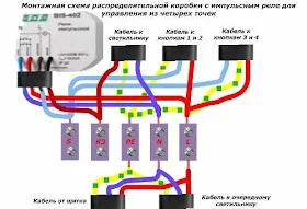 установка импульсного реле в монтажную распределительную коробку установка импульсного реле в монтажную распределительную коробку