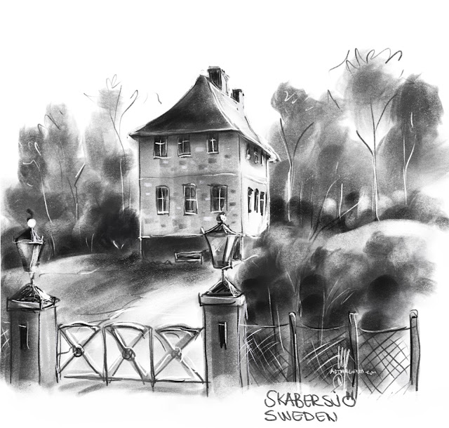 Urban skettch: Skabersjö By Ul Artmagenta