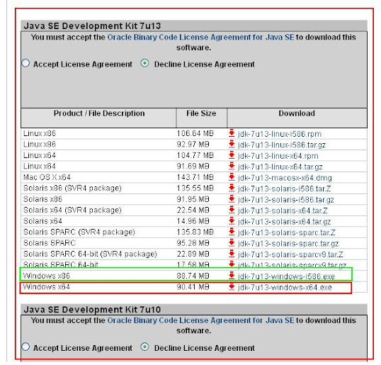 32-bit and 64-bit Java Windows 8 Installer