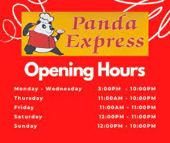 Panda Express Hours- Opening, Closing, Saturday, Holiday