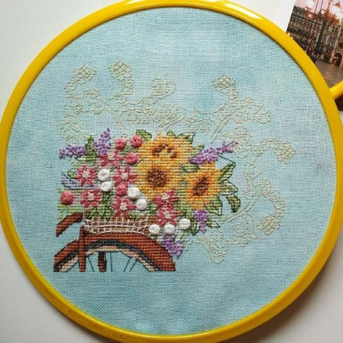 Flower Bicycle - Free Cross Stitch Pattern