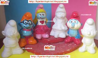 figurine de pictat  strumfi colombina