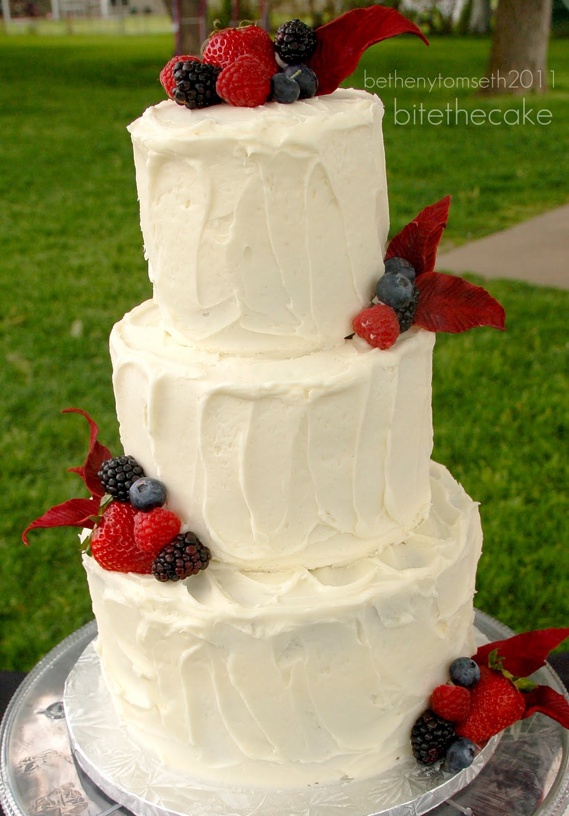 rustic wedding cake with