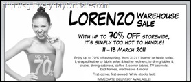 Lorenzo-Warehouse-Sale