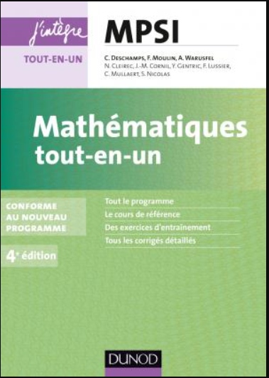 Mathématiques MPSI Tout-en-un - 4e édition booksloop