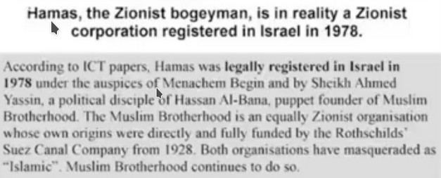 Hamas™ founded, financed, controlled and powered by God's chosen psychopaths