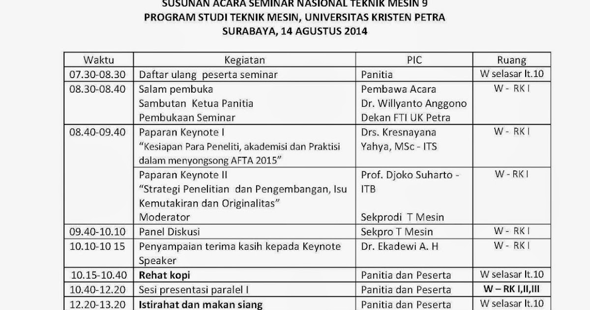 Seminar Nasional Call for Paper Teknik Mesin (SNTM 