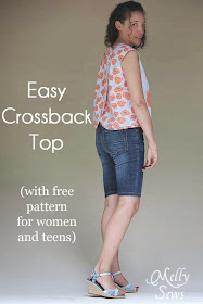 DIY crossback top sewing