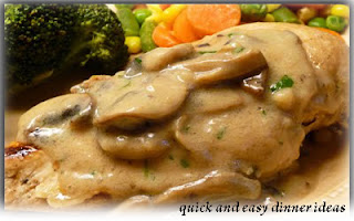 Quick and easy dinner ideas - Chicken Breasts with Mushroom Cream Sauce