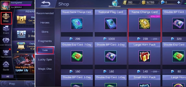 Cara Mengganti Nama Akun ID Mobile Legend, Ikuti caranya disini