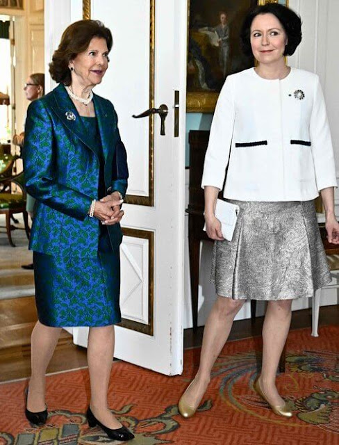 Queen Silvia and Finland's First Lady Jenni Haukio visited the Prince Eugen's Waldemarsudde and  the house of Culture in Stockholm