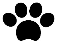 Black Paw Print to Sign of The Post.