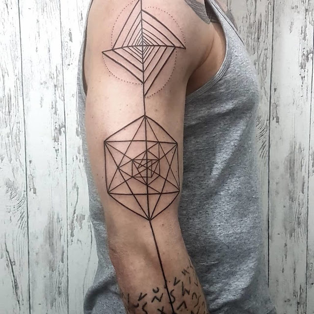 50 ideias de tatuagens geométricas para homens modernos e estilosos!