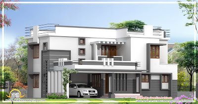 Contemporary 2 story Kerala home design - 2400 Sq. Ft. | Indian ...