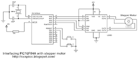 Interfacing PIC16F84A with stepper motor circuit CCS PIC C