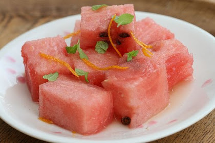 Watermelon with Orange and Mint