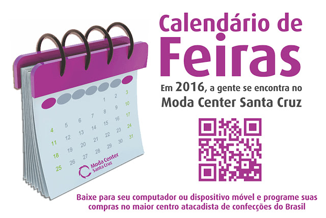 Confira o calendário de Feiras para 2016 no Moda Center Santa Cruz