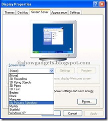 Using your pictures as screen saver in XP