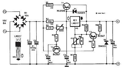 LM317 based DC motor speed controller with circuit