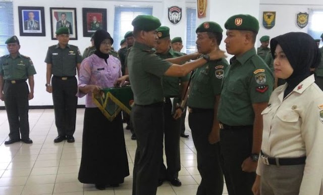 88 Prajurit dan PNS Korem 052/Wkr Naik Pangkat